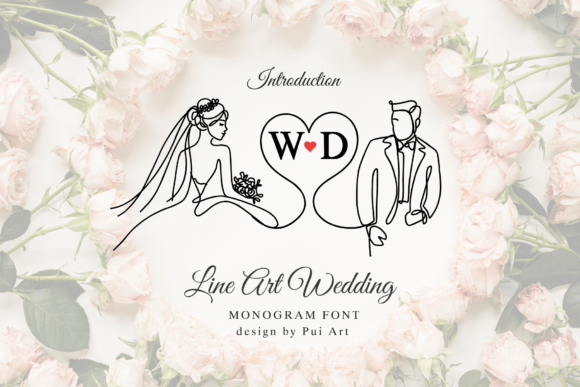 Integrating the Line Art Wedding Monogram into Your Design Workflow