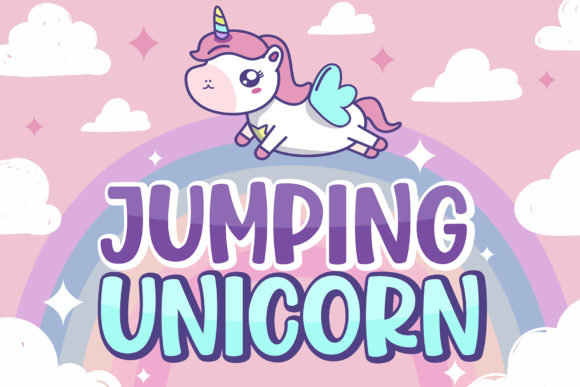 Jumping Unicorn: Unleashing Creativity with a Sweet Display Font