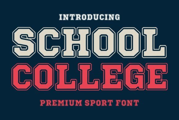 School College: A Bold Varsity Font for Authentic Designs