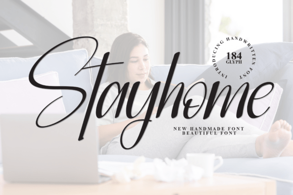 The Charming Whimsy of Stayhome: A Handwritten Font for Heartfelt Designs